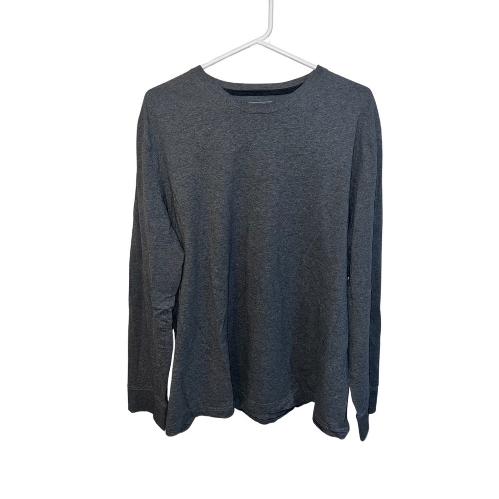 Eddie Bauer Gray Long Sleeve Tee Classic Crew Neck - TXL